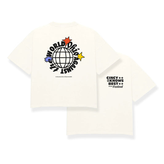 OATW x Cincy Knows Best Fest - T-Shirt (White, Youth)